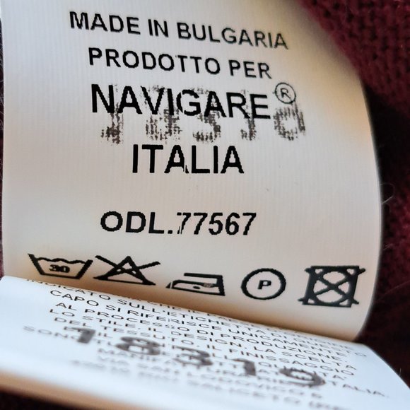 NAVIGARE Italy mens SWEATER SIZE M WOOL BLEND Sublime details High End GORPCORE - Picture 11 of 12